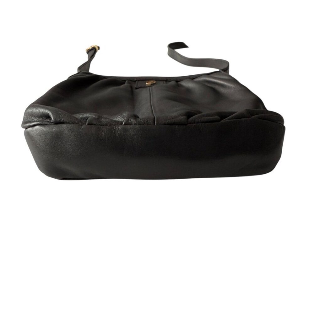 Lodis Black Leather Crossbody Bag Adjustable Strap Interior Staining AS IS - Picture 8 of 14